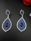 Premium Nano Setting of very fine Cubic Zirconia Dangle earrings in Evil eye style, designer Inspired Statement earring, Bridesmaid gift
