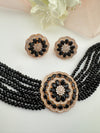 Hydro beads, CZ, Stones Choker necklace set, Indian Bridal Jewelry, chic set