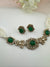 Moissanite Kundan, Pearls, CZ, Stones Choker necklace set, Indian Bridal Jewelry, chic set