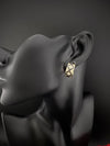 Cubic Zirconia and Enamel hoops, Indian jewelry, everyday lightweight earrings/Bridesmaid Gift/designer hoops/Small Statement hoops