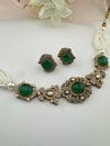 Moissanite Kundan, Pearls, CZ, Stones Choker necklace set, Indian Bridal Jewelry, chic set