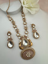 Kundan, Polki, CZ, Doublet Stones Long Golden necklace set, Rani haar, everyday wear jewelry