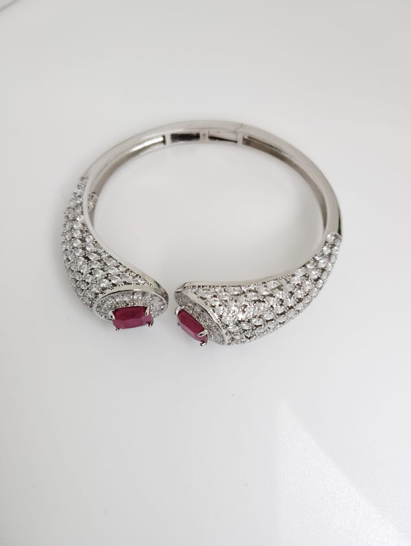 Openable Designer Cuff bracelet with Stones, American Diamonds, crystal stones, CZ, Fits size upto 2.6"