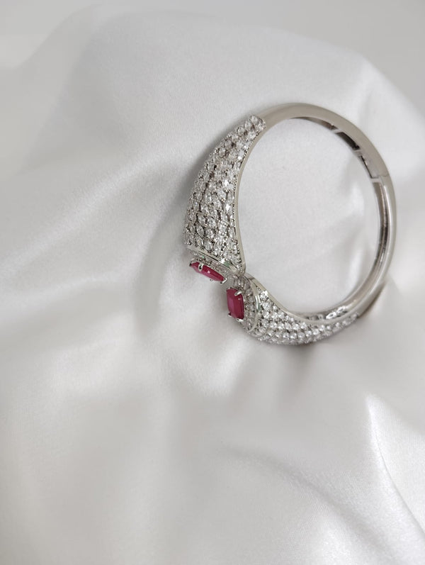 Openable Designer Cuff bracelet with Stones, American Diamonds, crystal stones, CZ, Fits size upto 2.6"