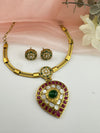 MOP, Cubic Zirconia, Stones Amrapali inspired necklace set, Indian Bridal Jewelry