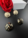 High Quality Enamel and gold designer Oversized Stud earrings, Unique statement earrings