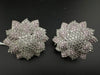 Cubic Zirconia, Diamond nano setting flower stud earrings, Indian Jewelry