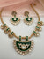 Kundan, Moissanite, MOP, CZ Flexible Gold necklace set, Indian Bridal Jewelry