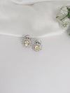 Swarovski Crystals and CZ Diamond all over Necklace Set, White Gold Plated set