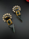 Kundan, stone, cuboz Zirconia Sabyasachi inspired Chandbali Chandelier long earring, designer jewelry