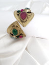 Amrapali,gold plated with stones Covered Cuff Banglebracelet (Fits 2.6" upto wrists sizes)