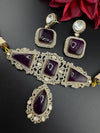 Premium Moissanite Kundan, CZ, Doublet stones Designer Choker necklace
