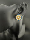 Kundan, Pachi kundan, cubic Zirconia, stones Stud Earrings, Tyaani Inspired Indian Jewelry