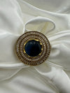 Monalisa stone, CZ Adjustable Finger Ring