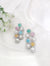 Crystal Stone, pearls dangle, Victorian Earrings, Cubic Zirconia, AD, CZ, Indian Jewelry
