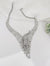 Swarovski Crystals and CZ Diamond All over Jaguar Necklace Set, White Gold Plated set