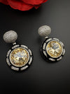 Premium Crystal, Enamel and Cubic Zirconia in Nano Setting designer Statement drop earrings/chic, Indian, Bridal, Bridesmaid gift, unique