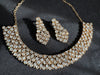 Kundan and Moissanite Gold necklace set, Indian Bridal Jewelry