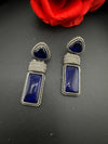 Blue Oxidized German silver Earrings, unique design