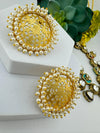 Premium Gold detailing and Pearls designer stud earring