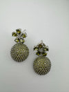 Premium Light Green Drop Earrings in Nano setting Cubic Zirconia and Stones