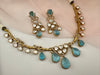 Kundan, CZ, Doublet Stone collar flexible necklace set, Indian Bridal Jewelry set