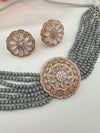 Hydro beads, CZ, Stones Choker necklace set, Indian Bridal Jewelry, chic set