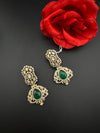 CZ, Kundan, Doublet Stone Chandelier Drop Earrings, Bridal, Moissanite, Designer jewelry