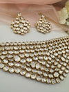 Kundan, Moissanite, CZFlexible Gold Bridal necklace set, Indian Bridal Jewelry