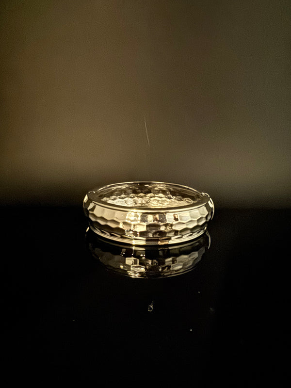 Brushed finished Gold Chunky Cuff Bracelet Bangle, Anti Tarnish, fits sizes upto 2.6"