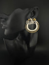 Oxidized Oversized Stud Earrings, Boho Ethnic Jewelry, designer jewelry