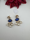 Gold Kundan, Stone Chandelier Drop Earrings, Bridal, Moissanite, CZ, Designer jewelry