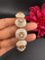 Moissanite Kundan, Enamel, CZ Rajwadi Pacheli Bracelet Bangle Kada, Gold Polish(fits 2.6" wrists)