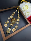 Amrapali Inspired Premium Necklace set, fusion Inlay work with Moissanite Kundan and natural stones
