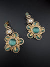 Kundan, stone, cuboz Zirconia Sabyasachi inspired Chandbali Chandelier long earring, designer jewelry