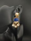 Gold Kundan, Stone Chandelier Drop Earrings, Bridal, Moissanite, CZ, Designer jewelry