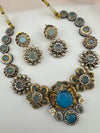 Pearl, CZ,Stones Sabyasachi inspired necklace set, Indian Bridal Jewelry set