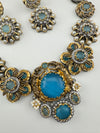 Pearl, CZ,Stones Sabyasachi inspired necklace set, Indian Bridal Jewelry set