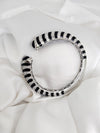 Cuff bracelet Bangale with Enamel, American Diamonds, crystal stones, CZ, Fits size upto 2.6"