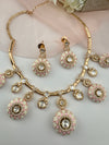 Enamel, Minakari, Kundan, CZ Gold plated Hasli necklace set, Indian Bridal Jewelry set
