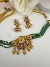 Rajwadi Choker necklace set with jhumka, in kundan, pearls, hydro beads, Indian Bridal Jewelry set