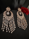 Premium Cubic Zirconia Chandelier Oversized earrings is designer Inspired, Statement Long earring, Bridal, Party, Wedding jewelry,