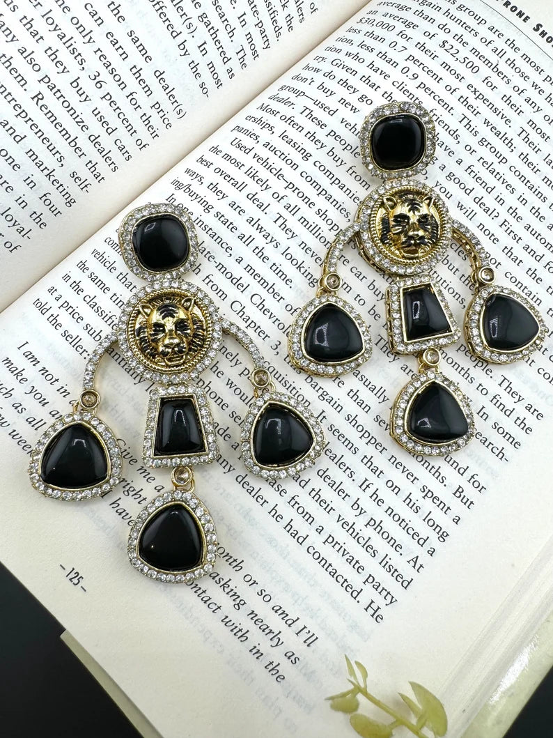 Inspired By Sabyasachi earring Chand Bali, Chandelier Long earring