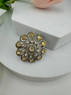 Victorian Kundan and CZ, Adjustable Big Finger Ring