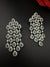 Premium Nano Setting Cubic Zirconia Long Chandelier earrings in Drop shape, stylish, designer Statement long earring/Bridal Bridesmaid