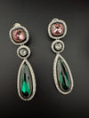 Premium cubic zirconia Crystal Long Drop Swarovski inspired designer Dangle Earrings/Indian earring/Bridal, Bridesmaid Gift