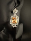 Premium Cubic Zirconia Chandelier earrings in Crystal stones, Cubic Zirconia, Swarovski designer Inspired Statement Drop Dangle earrings