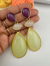Premium High Quality long drop earrings, lightweight Brass and Acrylic material Earrings for party wear/Bridesmaid gift