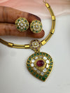 MOP, Cubic Zirconia, Stones Amrapali inspired necklace set, Indian Bridal Jewelry