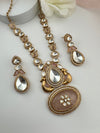 Kundan, Polki, CZ, Doublet Stones Long Golden necklace set, Rani haar, everyday wear jewelry